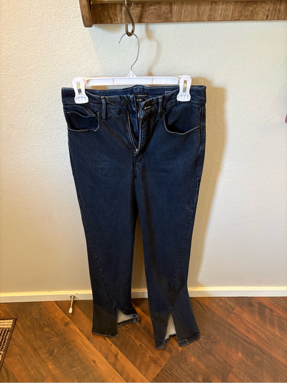 Good American Good Boy Step Hem High Waist Ankle Straight Leg Jeans Size 2/26